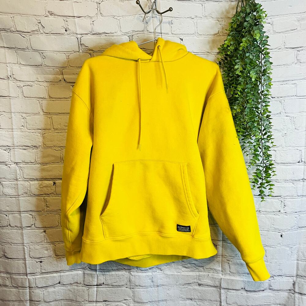 Levi’s Hoodie Mens M Yellow Mustard Oversized Skate Sweatshirt Heavy